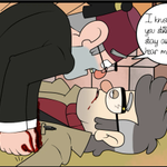 Episode-1: - Gravity Falls comic: Don't you die on me of Gravity Falls: Don't you die on me comic, a Gravity Falls fanfiction comic. Stanley witnesses his brother Stanford being seriously injured after being attacked by a monster. Stanley tries to stop the bleeding until the ambulance arrives, but it doesn't help. With the last of his strength, Stanford tells his brother that if he dies, he shouldn't blame himself. Stanley doesn't want to accept such a scenario, especially since he has been fighting for Ford's return home for the past 30 years. When the ambulance reaches the Mystery Shack, Stanford loses consciousness. The paramedics have to resuscitate him. Stanley accompanies Ford on the way to the hospital, all the time promising him that he will pull through. After arriving at the hospital, the paramedics take Ford to the emergency room, and Stanley is left alone in the waiting room with his thoughts and the hope that his brother will survive. Will Stanley be right?