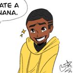 Episode-12: - He Ate a Banana of BatFam OneShots, a DC and Batman fanfiction comic. This is a gag from the tv show Psych.