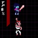 Episode-36: - Episode 36 of Kris performs surgery, a Deltarune fanfiction comic. With their motorcycles eaten, Kris and Rudy will have to rely on their own two-wheelers to get ahead, the two-wheelers being their feet, which have no wheels whatsoever.