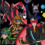 Episode-2: - More Characters Enter the Grid! of MMJ's Tron Collection!, a Tron, Marvel, Hoodwinked, Persona and Originals fanfiction comic. This time around we have:
• Red, Wolf, and Twitchy from Hoodwinked
• Rally from New Rally-X and Kissy from Baraduke (both Namco games)
• Doctor Strange from Marvel