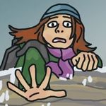 Episode-40: - Page 35 of A prospect of change, a Undertale fanfiction comic. They were going to cross the bridge, that's why they went near the edge of a chasm.
Someone should install the rails... 
It's your 5 minutes, Frisk!