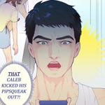 Episode-4: - Dramaqueen Pipsqueak [Caleb x Mc, ft. Gideon] of Love and Deepspace Mini Comics, a Love and Deepspace fanfiction comic. Gideon's reaction of Caleb's moment post.