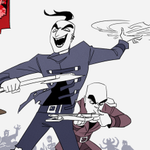 Episode-14: - Vinny and Johnny of MINECRAFT: My World - ACT I, a Minecraft fanfiction comic. Vinny and Johnny the Vindicators. And "Cap" the Pillager Captain. Although Vinds are a rank above Pillagers, Captains get authority during Raids. 
Vinny and Johnny are Polly's childhood friends, but separated by ranks. The Illager hierarchy is strict.