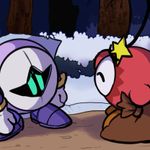 Episode-2: - A New Friend of Reflection of a Star Warrior, a Kirby and Original fanfiction comic. Turns out this strange visitor is...rather friendly! It's time for Waddle Doo and Simirror to introduce themselves to the mysterious Lady Prisma. But one question remains...what exactly brought her all the way out here to this frozen wasteland?