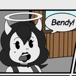 Episode-2: - Nuevos amigos of Un recorrido por Inkwell, a Bendy And The Ink Machine and Cuphead fanfiction comic. Bendy recibe ayuda de Cuphead y Mugman