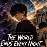 Episode-1: - The Night That Never Happened of The World Ends Every Night, a Original, Original work, original story and original character fanfiction comic. Eren Prajapat is an ordinary seventeen-year-old living an ordinary life in Alwar, Rajasthan — school, friends, homework, repeat. But every night at exactly 12:00 AM, something waits. When cryptic messages start appearing that only say "RUN," Eren discovers he's the only person who remembers what happens after midnight: the world ends. Every single night. And no one else even notices.